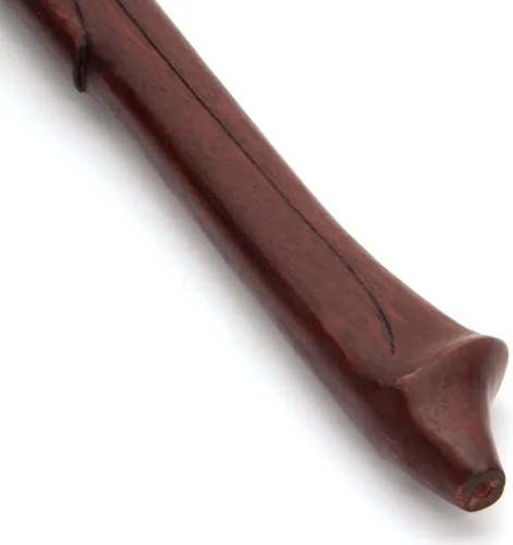 Vista 3 de Hacha forjada a mano Tomahawk de acero de alto carbono con mango de madera tallada a mano y linework adornado Reproducción histórica funcional