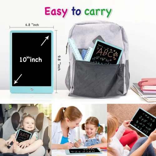 Vista 3 de ORSEN Tableta de escritura LCD de 10 pulgadas para niños, almohadilla de dibujo colorida y juguete educativo, regalo para niños y niñas de 3 a 6 años
