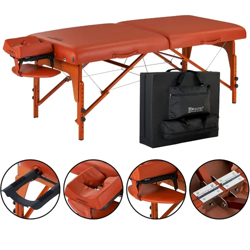 Vista 4 de Master Massage Santana Pro - Mesa de masaje portátil extra grande de 31 pulgadas con sistema de iluminación ambiental