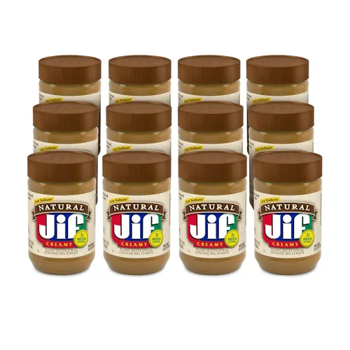 Vista 10 de Jif Natural - Crema de maní natural para untar y miel, 16 onzas, contiene 80 % de cacahuates 7g protein per serving, 7% DV, See nutrition