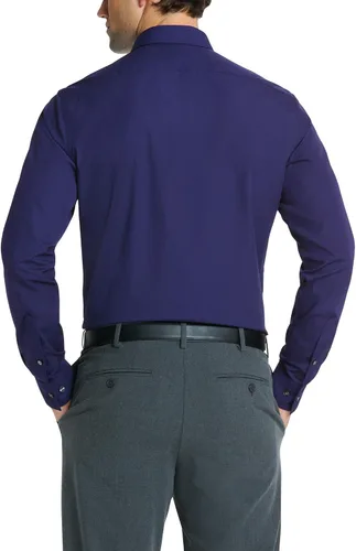 Vista 2 de Van Heusen - Camisa de vestir para hombre, de popelina ajustada lisa
