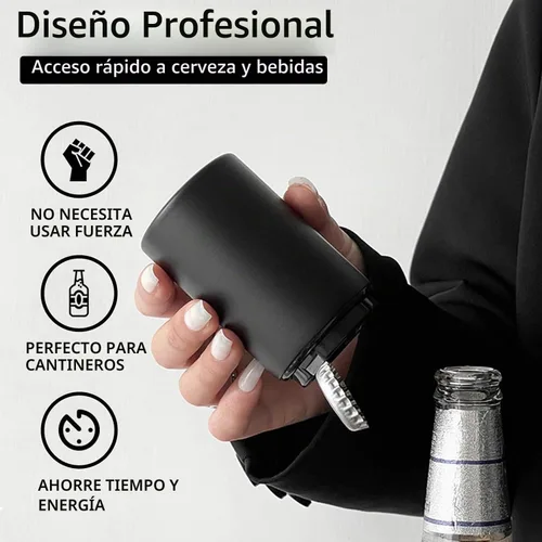 Vista 2 de Destapadores de Cerveza, abridor automático de botellas de cerveza, abrebotellas de cerveza con atrapador magnético de tapas, bares para el hogar