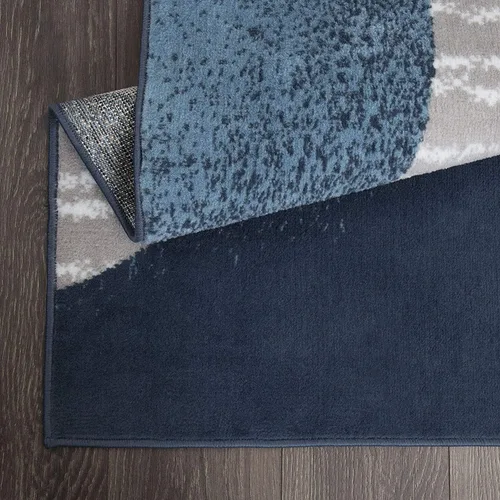Vista 4 de Home Dynamix Premium Indus - Alfombra moderna para área, color azul medianoche, gris, 1'9"x7'2" Azul/Gris