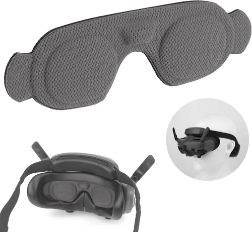 Vista 5 de Gafas 3 Cubierta protectora para DJI, gafas a prueba de polvo, 3 almohadillas cómodas, 3 protectores de lentes, almohadillas para ojos, accesorios