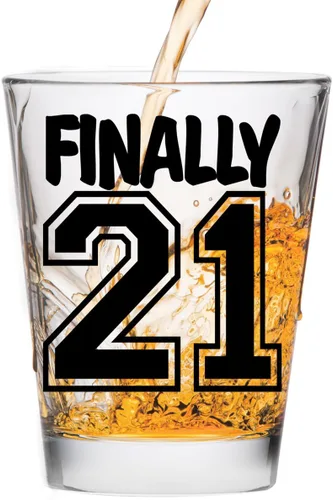 Vista 11 de Make Em Laugh 2004 Vaso de chupito de cumpleaños feliz número 21 - Celebra el cumpleaños número 21 - Regalos de cumpleaños perfectos para él o ella