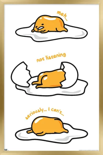 Vista 19 de Trends International Póster de pared de Gudetama - Not Listening