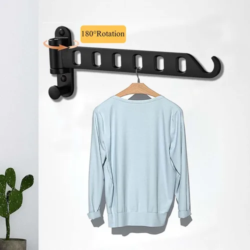 Vista 4 de YSUEFIJO Estantes de secado plegables para ropa sucia, soporte de pared, resistente para ropa sucia, estantes plegables para ropa seca, para balcón