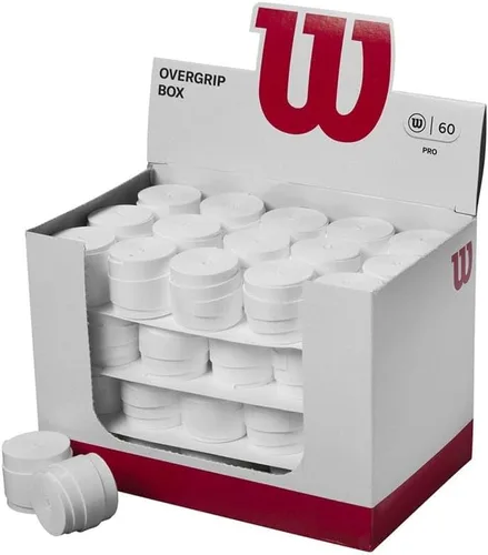 Vista 4 de WILSON Pro Overgrip - Paquete de 60, color blanco