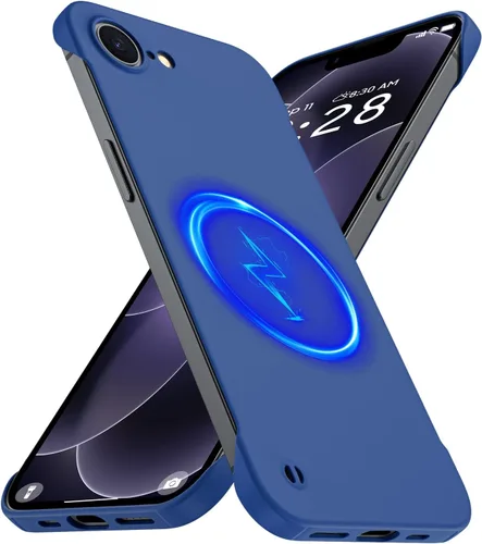 Vista 41 de GRECAZO Funda magnética delgada para iPhone 15 Plus de 6.7 pulgadas (2023), ultrafina, ligera, duradera, sin marco, mate, rígida, MagSafe con anillo