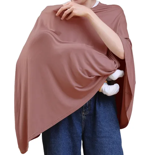 Vista 13 de Seejoy Manta de Enfermería para Lactancia Materna, Cobertura Completa 360° en Estilo Poncho, Manta de Lactancia Suave y Transpirable de Rayón