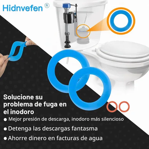 Vista 2 de Sello de válvula de descarga para inodoros American Standard y Eljer, material de silicona mejorado 7301111-0070A repuesto de piezas de inodoro