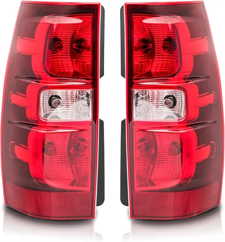 Vista 5 de Conjunto de faros delanteros y traseros compatible con Chevy Tahoe 2007-2013 para Suburban 1500 2500 2007-2014, carcasa cromada, lámpara de cabeza