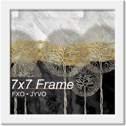 Vista 75 de Fxojyvo Marco de 4 x 4 pulgadas, marco negro para póster cuadrado de 4 x 4, peso ligero y altamente transparente, marco de 4 x 4 para pared, 1