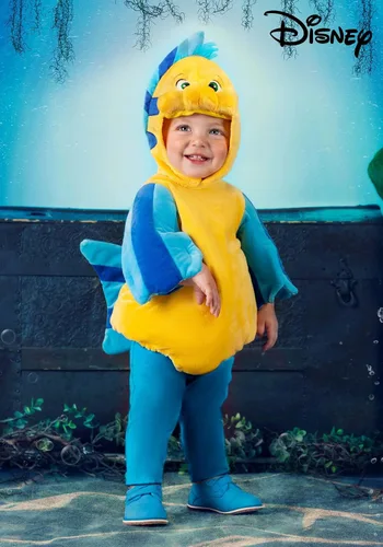 Vista 2 de Disney - Disfraz infantil, Crema de plátano, azul lago jaspeado, azul ultra claro
