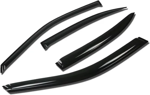 Vista 21 de Auto Dynasty 4 unidades de cinta en la visera de ventilación de ventana, deflector, protector de lluvia compatible con Nissan Maxima 2004-2008