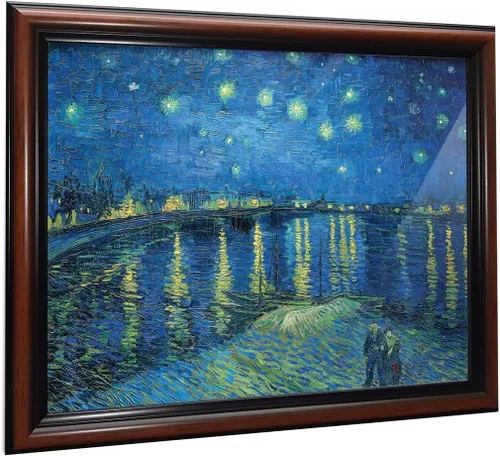 Vista 55 de Vincent Van Gogh - Arte de pared enmarcado con diseño de flores de almendra, maravilloso para exhibir en la cocina, el baño o la decoración