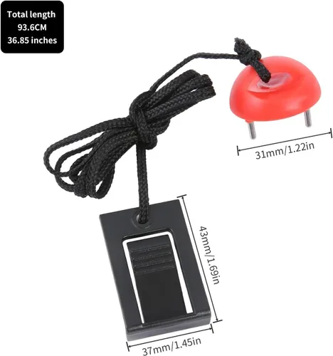 Vista 2 de Cerradura magnética de seguridad compatible con cinta de correr Nordic-Track/FreeMotion/Proform, interruptor de parada de emergencia universal