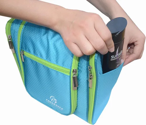 Vista 3 de Freegrace bolso para baño premium - organizador para viajes - gancho para colgar duradero - perfecto para accesorios, cosméticos, artículos