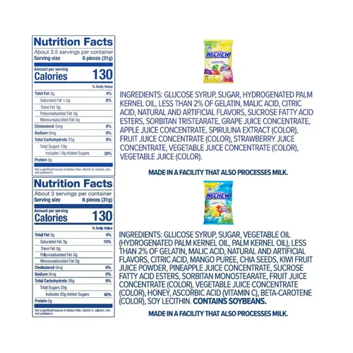 Vista 2 de HI-CHEW Caramelos de mezcla variada, paquete de 4 bolsas, 17 sabores dulces masticables agridulces, divertidos y suaves únicos, sabores frutales