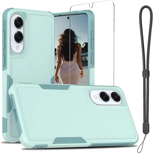 Vista 88 de Jeylly Funda para Samsung Galaxy S10 Plus S10+, ajuste delgado, doble capa, resistente, absorción de golpes, TPU con carcasa trasera de Negro