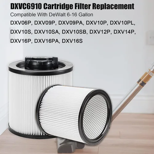 Vista 3 de DXVC6910 Filtro de reemplazo para aspiradoras DEWALT de 6 a 16 galones DXV06P DXV09P DXV10P DXV10PL DXV10SA DXV12P DXV14P DXV16P húmedas/secas