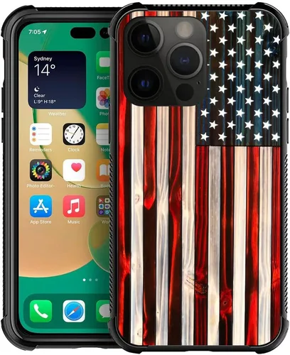 Vista 16 de Funda compatible con iPhone 14 Pro, fundas para mujeres y niñas, cielo azul, flor, luna y mariposa