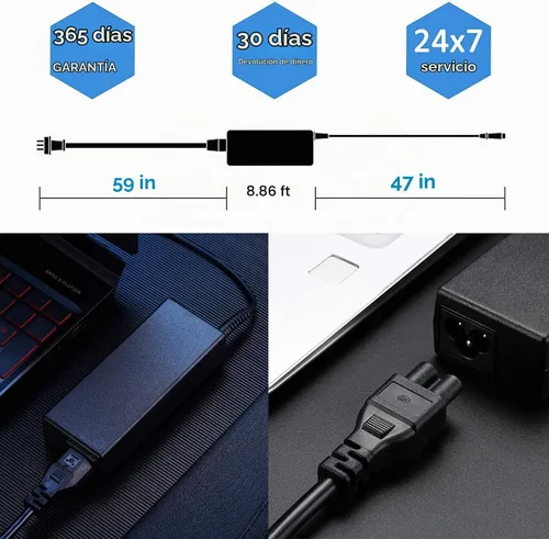 Vista 8 de Cargador adaptador de CA para Acer Chromebook R11 CB5-132T-C9KK. de Galaxy Bang USA