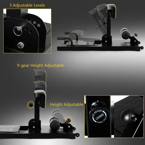 Vista 3 de GYMAX Máquina de entrenamiento 8 en 1 con altura ajustable y espuma protectora, entrenamiento de múltiples posiciones para sentadillas de mariquita