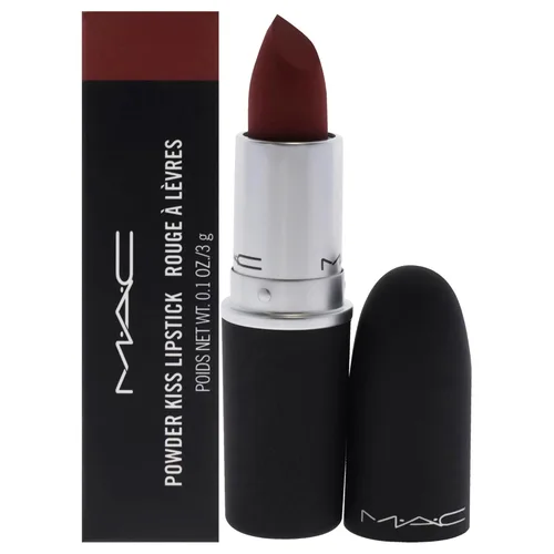 Vista 6 de MAC Powder Kiss - Lápiz labial 930 Brickthrough para mujer, lápiz labial de 0.10 onzas
