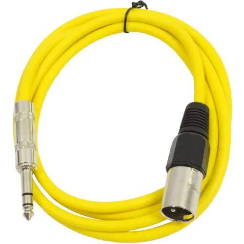 Vista 6 de Seismic Audio - SATRXL-M2 - Cable de conexión XLR verde de 2 pies macho a 1/4" TRS