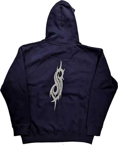 Vista 2 de Slipknot Hoodie Splatter Band Logo Official Unisex Navy Blue Pullover