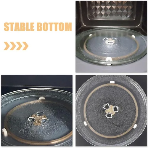 Vista 4 de Anillo giratorio de vidrio para microondas, compatible con la mayoría de microondas, rodillo de soporte resistente para uso en cocina, diámetro