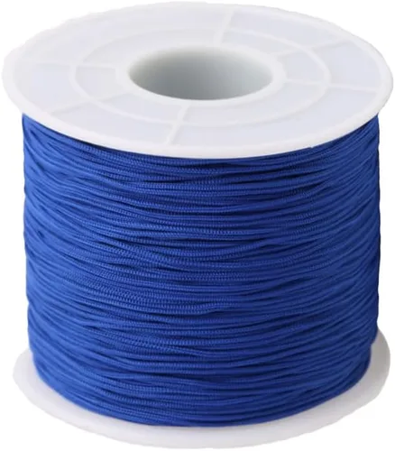 Vista 6 de Cordón de nailon de 0.020 in, hilo de ajuste para nudos chinos, collares, joyería, macramé, cuentas, pulseras de 150 yardas (negro)