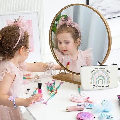 Vista 3 de Bolsa de maquillaje para bolso, bolsas de cosméticos para mujer, regalo inspirador para mujer, pequeña bolsa de cosméticos divertida, bolsa de viaje
