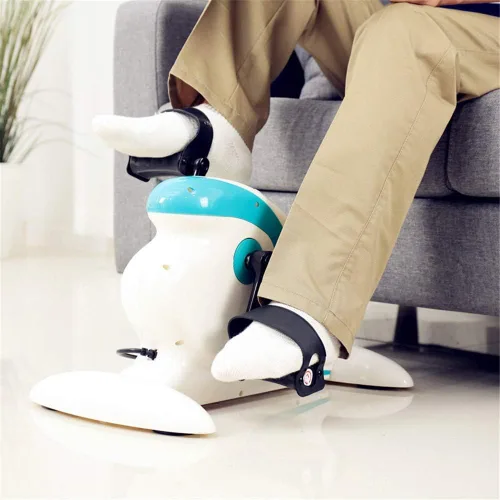 Vista 7 de Bicicleta estática motorizada/bicicleta para discapacitados y discapacitados - Ejercitador de pedal eléctrico Soporte Protector de piernas