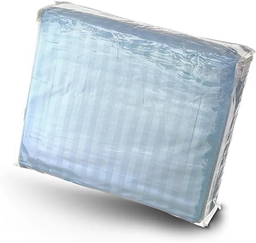 Vista 5 de Lujoso juego de sábanas de 6 piezas + 2 fundas de almohada adicionales – Dobby Stripe – Cómodo y transpirable – Sábanas de lujo para hotel