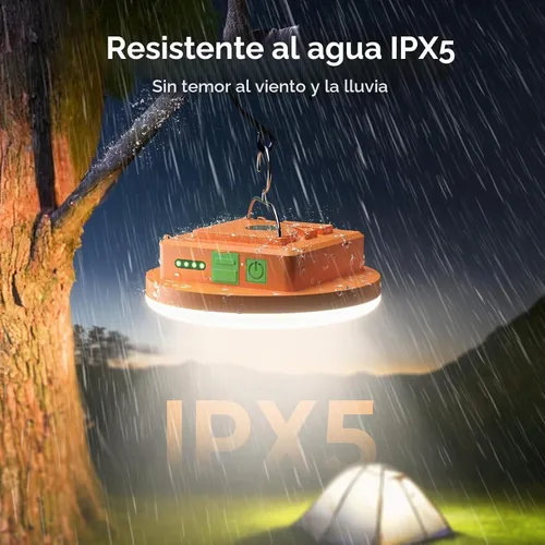 Vista 5 de Eventek Luces de campamento de 12000 mAh, linterna LED ultra brillante con 4 modos y magnética, IPX5 impermeable, recargable, luces de tienda