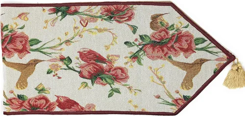 Vista 21 de Tache Home Fashion Camino de mesa con tapiz Mrs. Snowman 13x54