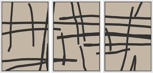 Vista 120 de SIGNWIN Lienzo enmarcado para pared, juego de arte abstracto de serenidad costera, ilustraciones abstractas junto al mar, arte moderno, decorativo