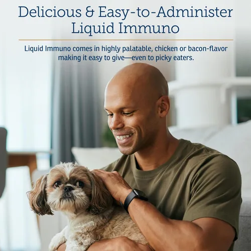 Vista 4 de Rx Vitamins Liquid Immuno - Apoyo inmunológico para perros y gatos - 2 onzas, tocino