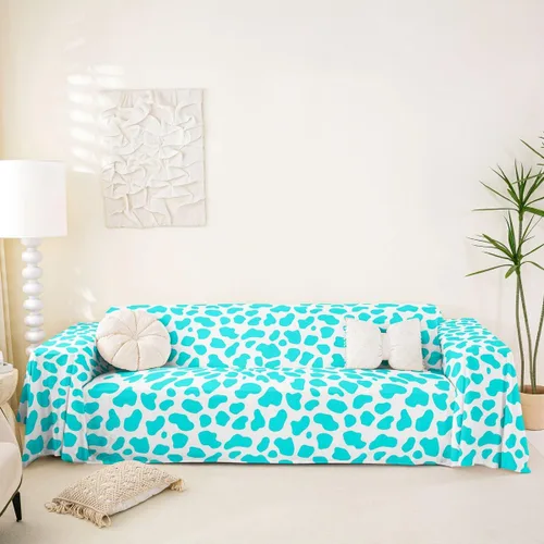 Vista 12 de Erosebridal Funda protectora para sofá, diseño de vaca lechera, diseño de vaca verde manzana, funda acolchada para sofá de animales occidentales