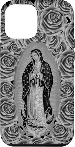 Vista 25 de Funda para iPhone 14 Pro Max Our Lady Virgen De Guadalupe Virgen María Floral