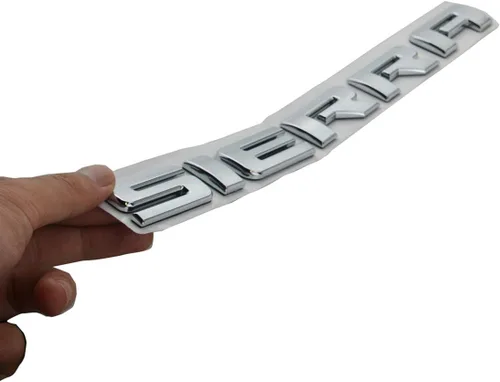 Vista 5 de 1x Emblema Cromado Sierra COMPATIBLE CON GMC Puerta Trasera Portón Trasero COMPUERTA TRASERA Insignia Letras Nombre 3D Realzado Adhesivo Fuerte