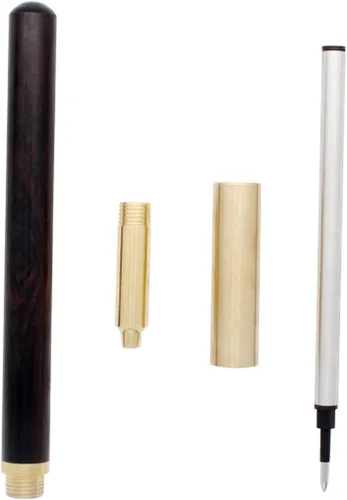 Vista 5 de Gullor Bolígrafo de madera creativa con tapa de bolígrafo de latón (WR-A2861), negro