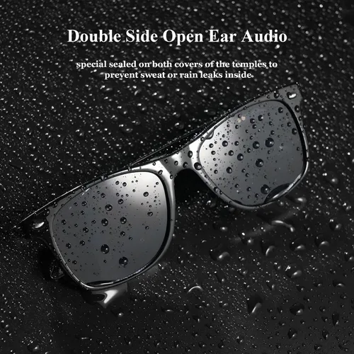 Vista 12 de Blackview Lentes inteligentes, lentes de sol polarizados Bluetooth con altavoz, control de voz, protección UV, lente de luz azul