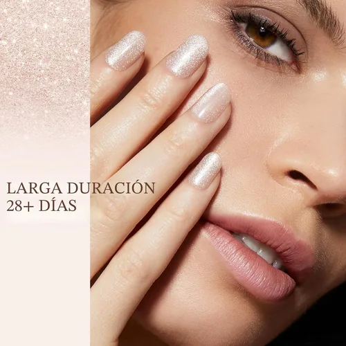 Vista 3 de Azurebeauty - Kit de iniciación de uñas en polvo de inmersión, 4 colores, purpurina de piel desnuda para todas las estaciones, juego de polvo