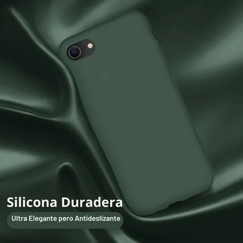 Vista 4 de Cordking Funda diseñada para iPhone SE 2022/2020, diseñada para iPhone 7 y 8, funda ultradelgada de silicona a prueba de golpes