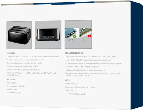 Vista 4 de Insignia Gabinetes y estaciones de acoplamiento externos para discos duros, compatible con USB-C y USB 3.2, funda de disco duro SATA de 2.5