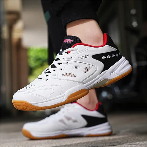 Vista 7 de VEACAM Tenis de bádminton para hombre, estilo casual, atléticos, a la moda, zapatos deportivos de pickleball antideslizantes, zapatos de squash