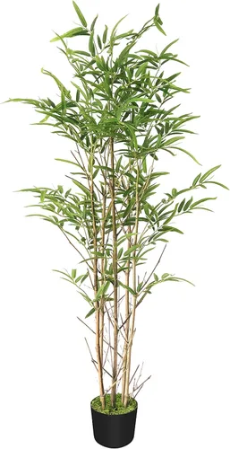 Vista 15 de LOVMOR Árbol de olivo artificial de 7.8 pies, olivo sintético extra largo para decoración moderna del hogar, oficina, sala de estar, piso